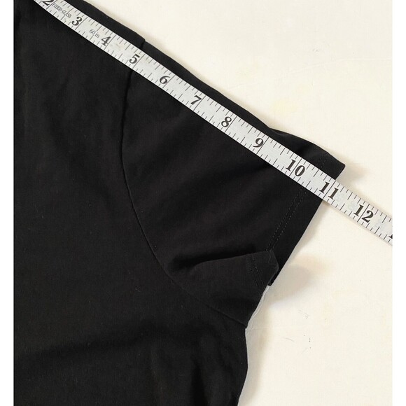 Marc New York Sequin Logo T Shirt Women Plus Size 2X Black Silver Knit Read - Picture 10 of 11